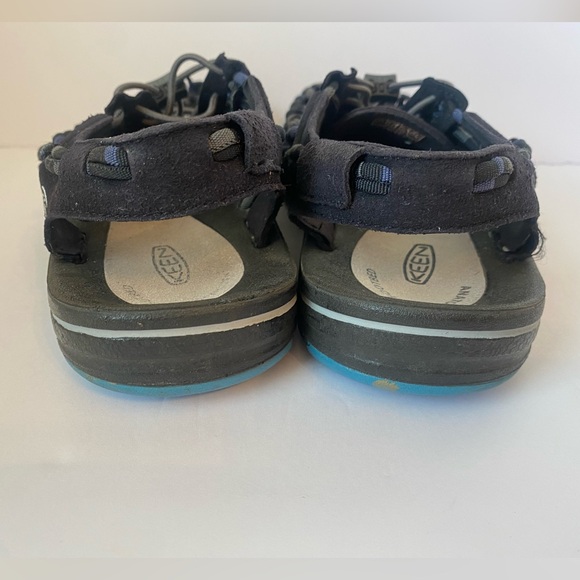 Keen Uneek 1014617 Black Grey Fishermen Hiking Sandals Cord Braided Rope - Picture 4 of 10